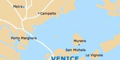 Aeroporto Veneza, itália mapa