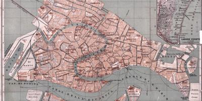 Antigo mapa de Veneza