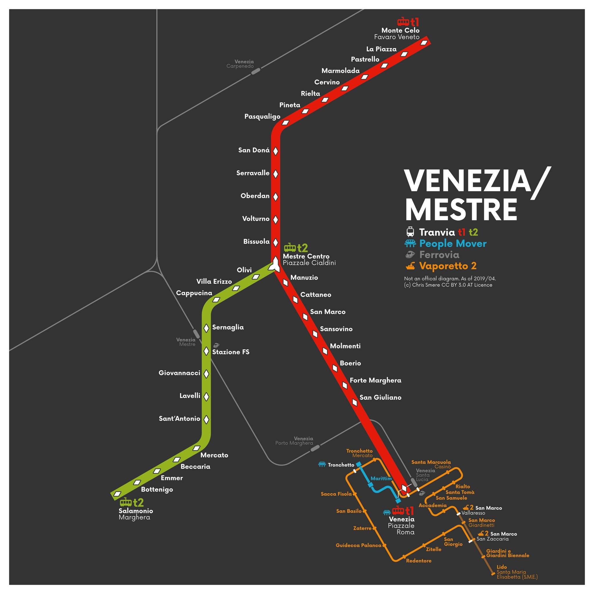 mapa comboios italia Estação de comboios de veneza mapa   Venezia estação de trem mapa 