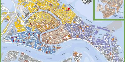 Centro do mapa de Veneza