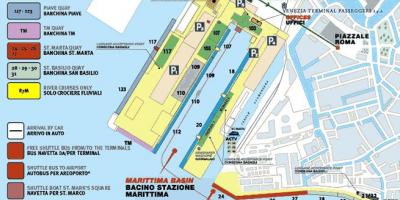 Mapa de Veneza terminal de cruzeiros