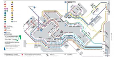Veneza autocarro aquático mapa de rotas