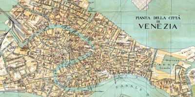 Antigo mapa de Veneza